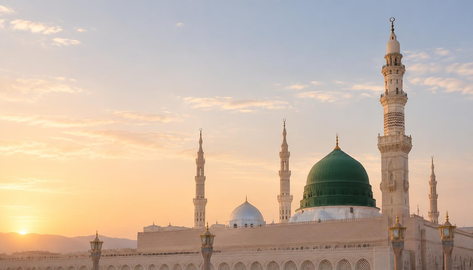 Al-Masjid an-Nabawi at dawn